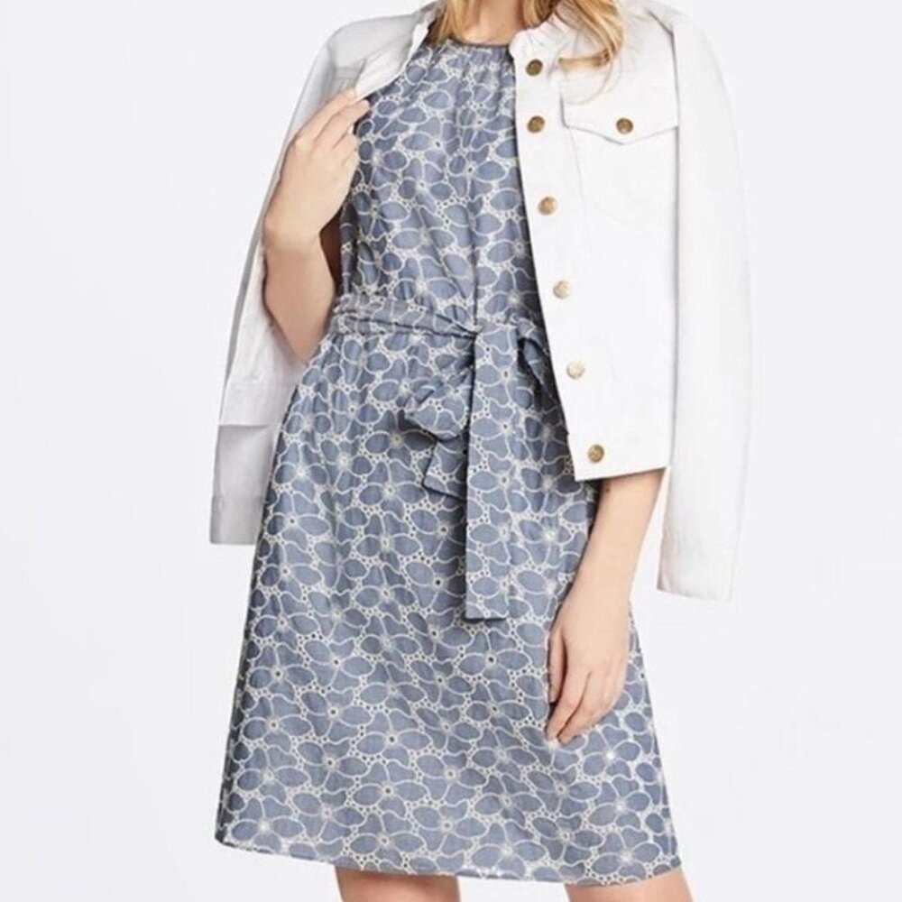 Embroidered Chambray Dress - Picture 8 of 8